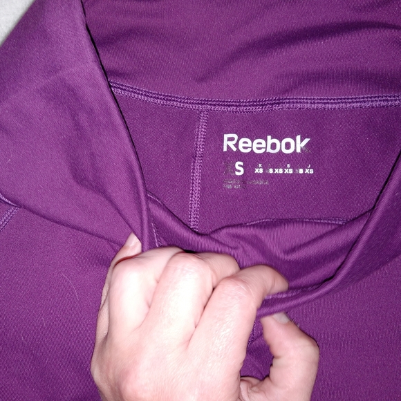 Reebok Purple and White Floral Ankle Leggings Bundle XS/S - Picture 5 of 9